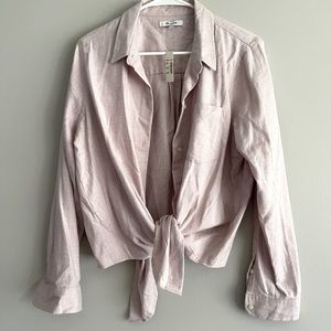 Madewell Tie Front Button Down
